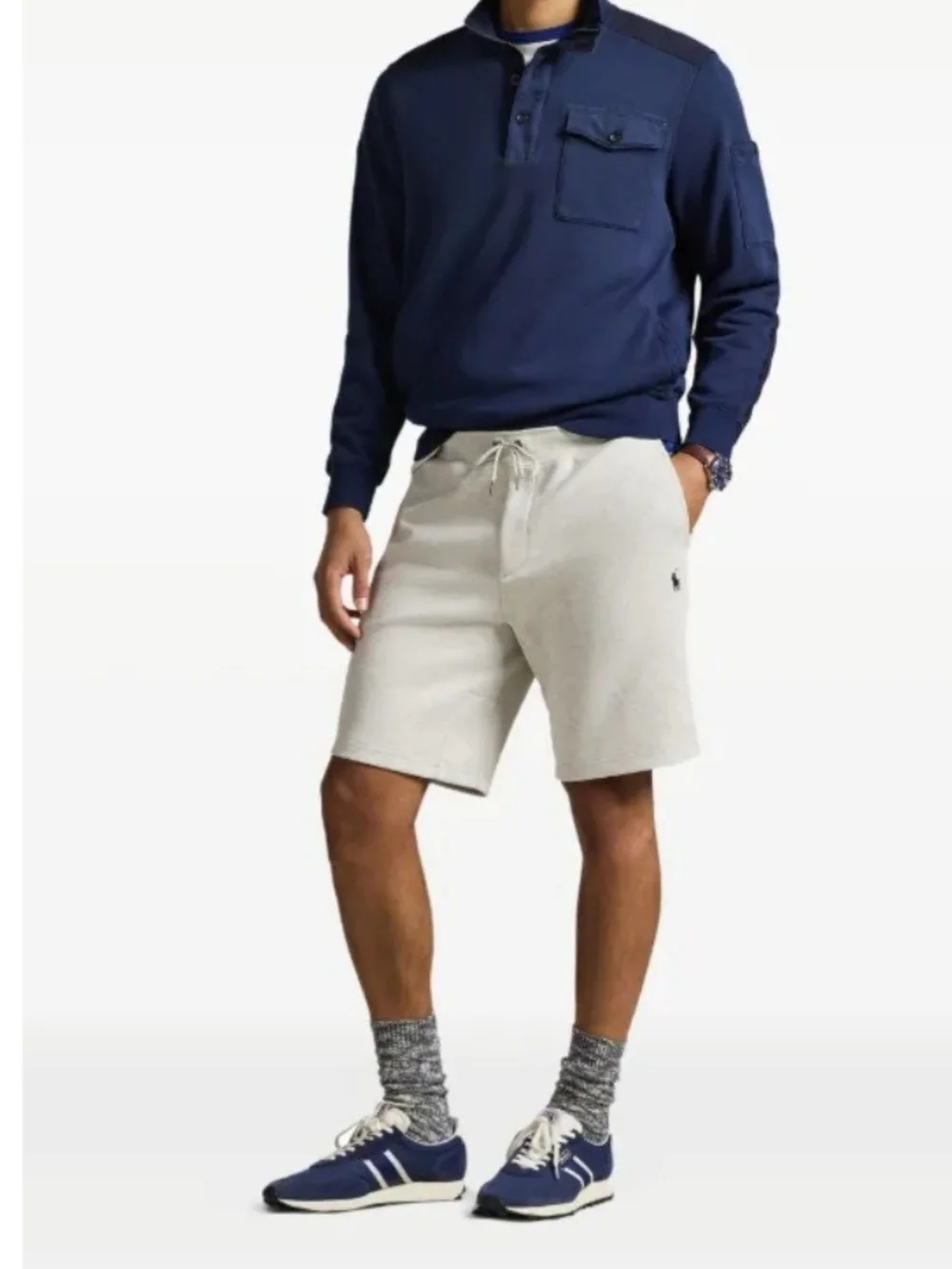 Polo by Ralph Lauren Heather Gray Knit Drawstring Shorts